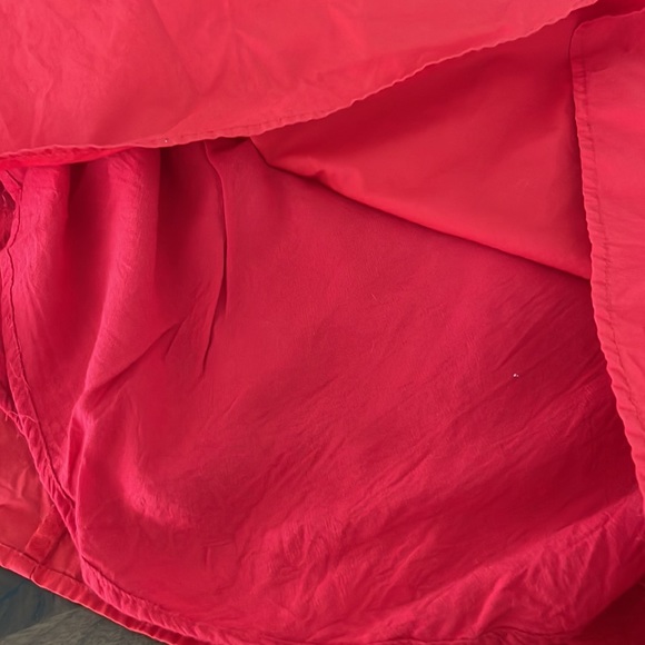 Red dress, poplin sleeve, elastic back and attached slip - Picture 3 of 4